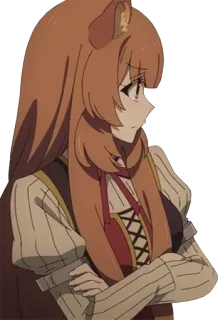 😒 Raphtalia The Rising of the Shield Hero Anime, Raphtalia, Tanuki, The Rising of the Shield Hero, carino telegram sticker