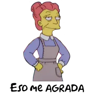 😌 Agnes Skinner The Simpsons Eso me agrada Cartone animato, Animato, Agnes Skinner, I Simpson, Anziana, Espressione telegram sticker