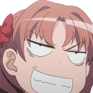 😠 Anime, Kreskówka, Śmieszne, Meme, Wyrażenie, Dziewczyna telegram sticker