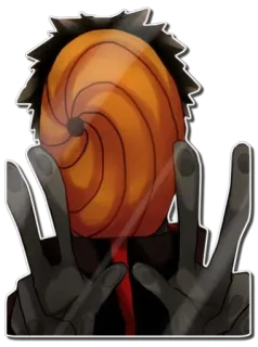 ✌ Obito Naruto anime, manga, obito, naruto, tobi, mask telegram sticker
