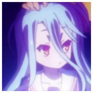 🤍 Shiro No Game No Life Anime, Shiro, No Game No Life, Carina, Ragazza, Pacca in testa telegram sticker