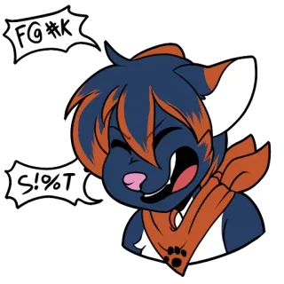 😡 F@*K
S!%T Dibujos animados, Furry, Palabrotas, Lenguaje ofensivo telegram sticker