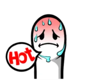 ☹ Hot Schweiß, heiß, müde, erschöpft whatsapp sticker