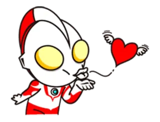 😘 Ultraman Ultraman, Hati, Kartun, Anime, Lucu, Terbang, Cinta telegram sticker