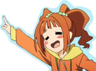 😄 anime, cartone animato, ragazza, illustrazione telegram sticker