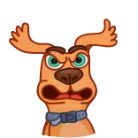 😠 cane, cartone animato, arrabbiato, animale domestico, animale whatsapp sticker