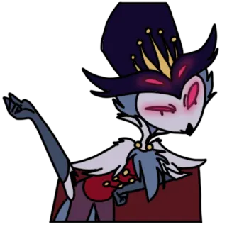 🤨 Stolas Helluva Boss Cartoon, Figur, Dämon, Stolas, Helluva Boss, animiert telegram sticker