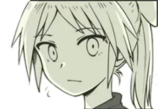 😐 动漫, 漫画, 女孩, 肖像 telegram sticker