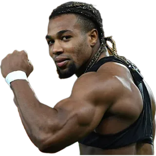 💪 musculoso, culturista, atleta, fitness, bíceps, hombre, fuerte telegram sticker