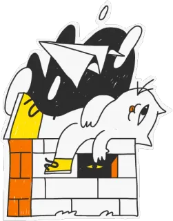 Plushedelica Cat whatsapp stickers