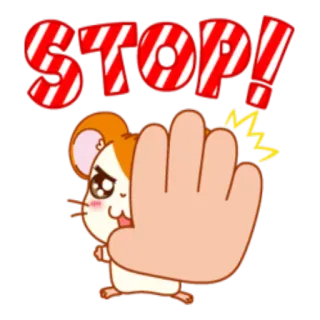 ✋ STOP! dừng, tay, hoạt hình, cảnh báo, hình minh họa telegram sticker
