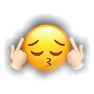 ✨ 이모지, 가운데 손가락, 모욕, 슬픔, 뾰루퉁 telegram sticker