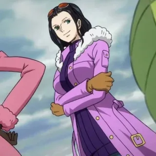 ☺️ Nico Robin One Piece Anime, Frau, Lächeln, Pirat telegram sticker