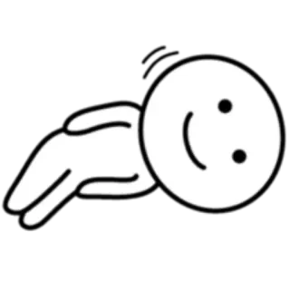 🙂 emoji, smiley face, hand, upside down, mood, expression whatsapp sticker