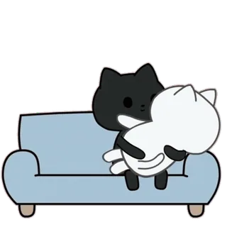 👋 kat, bank, schattig, dier, cartoon, sticker, schattig telegram sticker