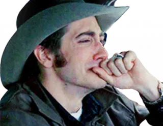 😭 hombre, sombrero, pensativo, contemplativo, retrato telegram sticker