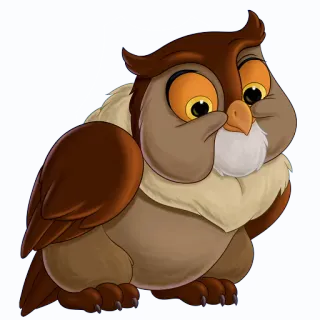 😄 Owl Winnie the Pooh coruja, ursinho pooh, desenho animado, animal, fofo, disney telegram sticker