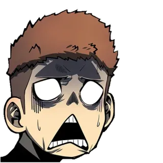😲 Desenho animado, Expressão, Chocado, Medo, Anime, Pânico telegram sticker