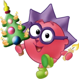 🎊 Kreskówka, Postać, Boże Narodzenie, Nowy Rok, Święta, Świąteczny telegram sticker