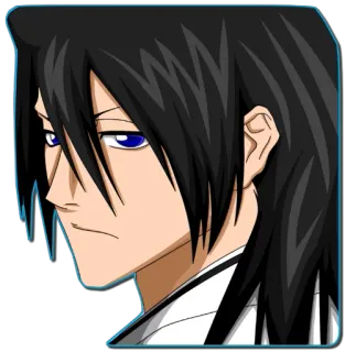 😒 Byakuya Kuchiki Bleach Anime, Mangá, Byakuya Kuchiki, Bleach, Retrato de personagem, Perfil lateral, Personagem de anime whatsapp sticker