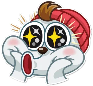 ✨ Kartun, Binatang, Semangat, Senang, Stiker whatsapp sticker