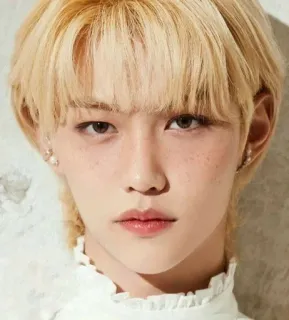 🌟 Felix kpop, idol, singer, portrait, celebrity, male, music telegram sticker