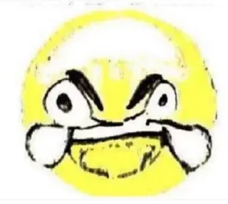 😂 Эмодзи, Злой, Мультфильм, Желтый, Лицо, Выражение telegram sticker