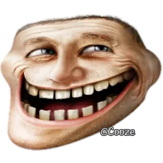 😂 @Cooze troll face, meme, internet, funny, humor telegram sticker