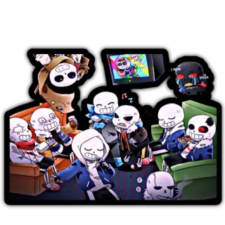 🥳 Sans Undertale squelette, jeu vidéo, dessin animé, undertale, sans telegram sticker