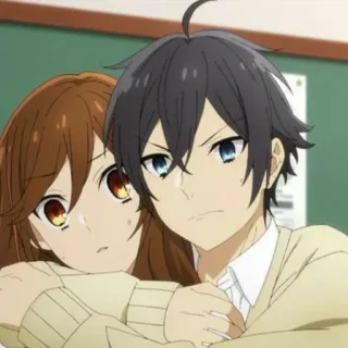 🤗 Anime, Romance, Escuela, Manga, Amigos, Abrazo telegram sticker