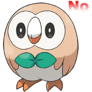 😁 Rowlet Pokemon No pokemon, rowlet, owl, cartoon telegram sticker