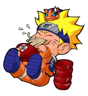 🤣 Naruto naruto, anime, ramen, uzumaki, ninja, manga, cartoon, food telegram sticker