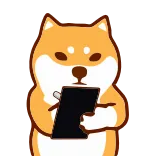 ✍️ 犬, 柴犬, クリップボード, 書き込み, 漫画, 動物 whatsapp sticker