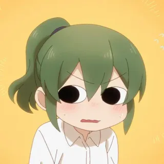 😒 Anime, Kartun, Gadis, Ekspresi, Lucu, Bingung whatsapp sticker