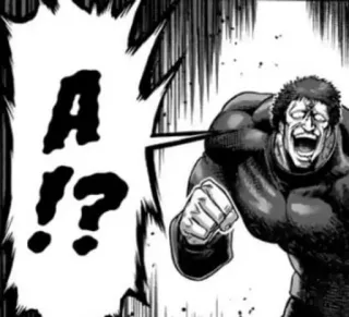🤨 A!? Anime, Mangá, Bravo, Gritando telegram sticker