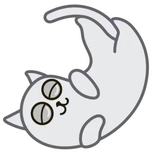😒 кот, милый, животное, котенок, мультфильм, стикер telegram sticker
