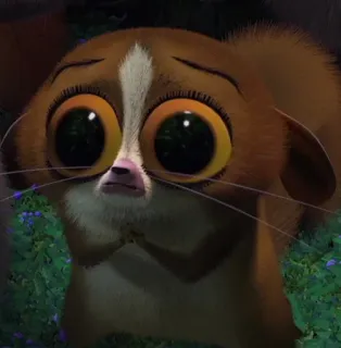 🥺 Mort Madagascar Lemur, süß, Augen, Tier, Cartoon telegram sticker