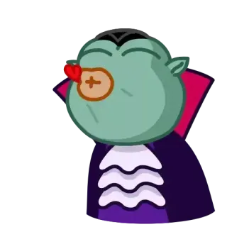 😙 vampiro, cartone animato, mostro, carino, dracula, adesivo, bacio, halloween telegram sticker