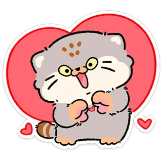 😼 cat, cute, love, heart, sticker, kawaii, happy telegram sticker