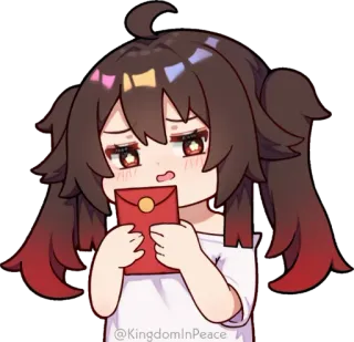 😕 @KingdomInPeace Dessin animé, Animé, Personnage, Mignon, Triste, Enveloppe rouge whatsapp sticker