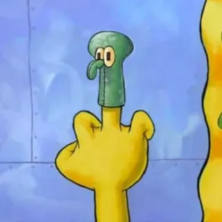 🖕 Squidward Spongebob Squarepants 漫画, 中指, 侮辱的, イカルド, スポンジボブ, ミーム telegram sticker