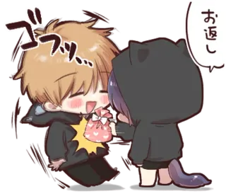 🐈‍⬛ お返し Anime, Presente, Fofo, Mangá, Gato whatsapp sticker