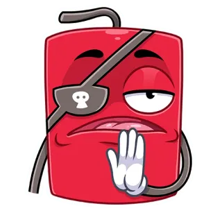 🛑 bajak laut, pemadam api, kartun, berhenti, keamanan, tengkorak, tambalan telegram sticker