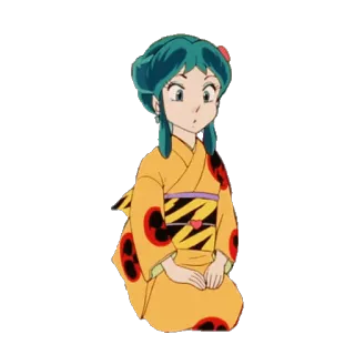 👘 อนิเมะ, ผู้หญิง, กิโมโน, ตัวละคร, การ์ตูน telegram sticker