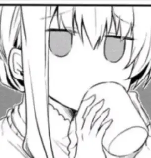 😕 Manga, Anime, Karakter, Minum, Cangkir telegram sticker