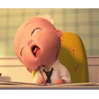 🤤 Boss Baby The Boss Baby Cartoon, Baby, Büro, Schreibtisch, Figur, Animiert telegram sticker