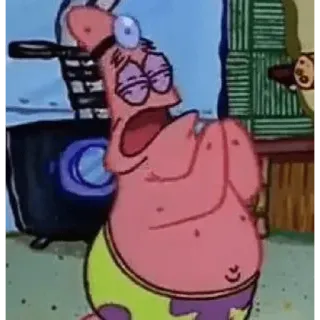 🖕 Patrick Star Spongebob Squarepants การ์ตูน, สพันจ์บ็อบ, แพทริก, ปลาดาว telegram sticker