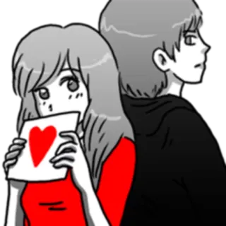 ❤️ amore, cuore, coppia, romanzo, cartone animato, relazione, affetto telegram sticker