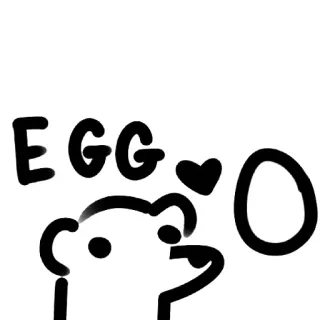🥚 EGGO eggo, bear, cute, cartoon, heart, simple, drawing telegram sticker