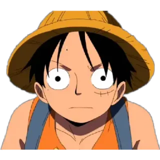 😁 Monkey D. Luffy One Piece アニメ, マンガ, ワンピース, ルフィ, モンキー・D・ルフィ, カートゥーン, 海賊, 麦わら帽子 whatsapp sticker